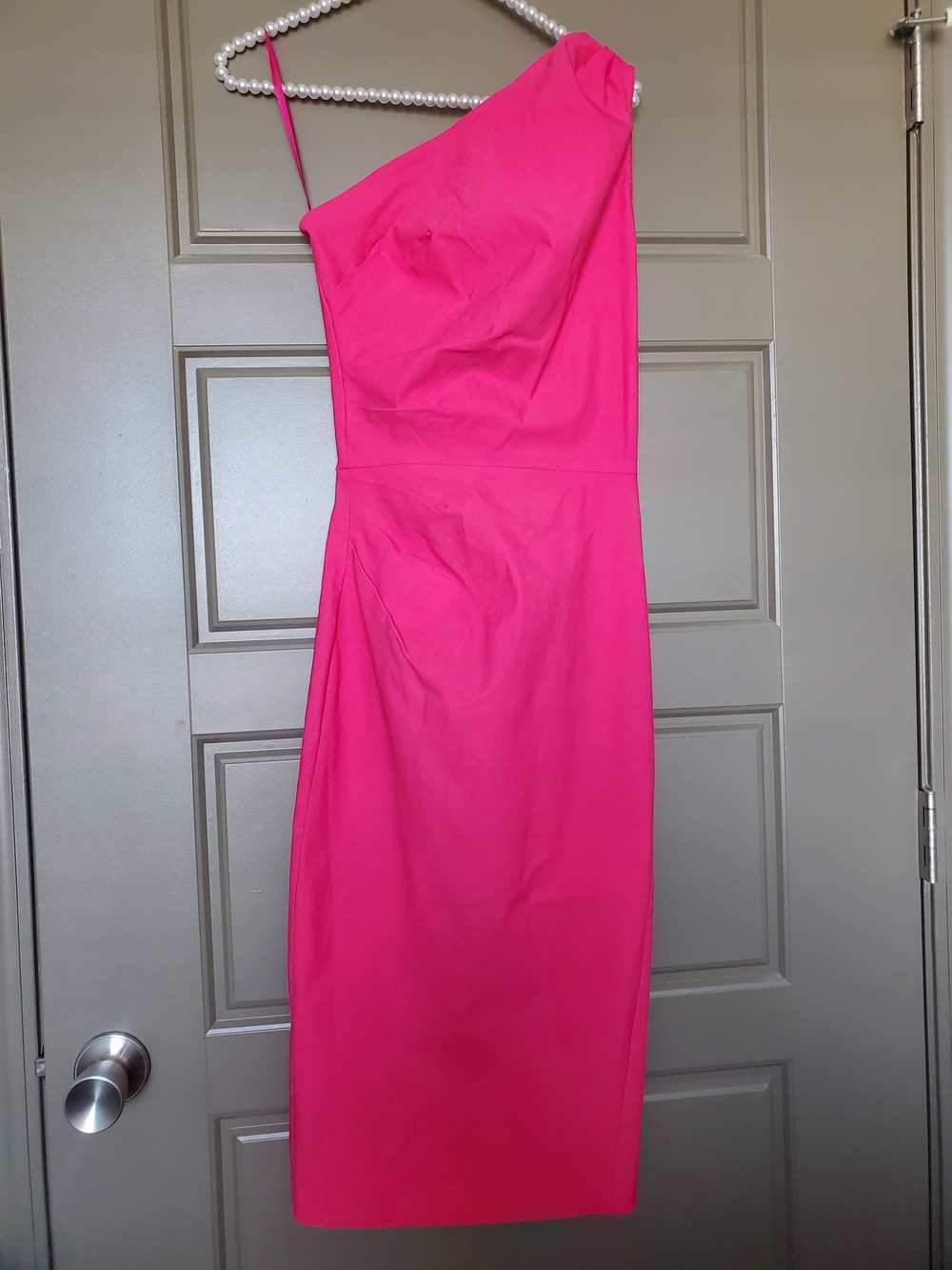 NWOT Stop Staring One-Shoulder Bright Pink Cocktail Dress